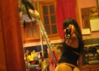 Home alone babe taking pictures of her ass