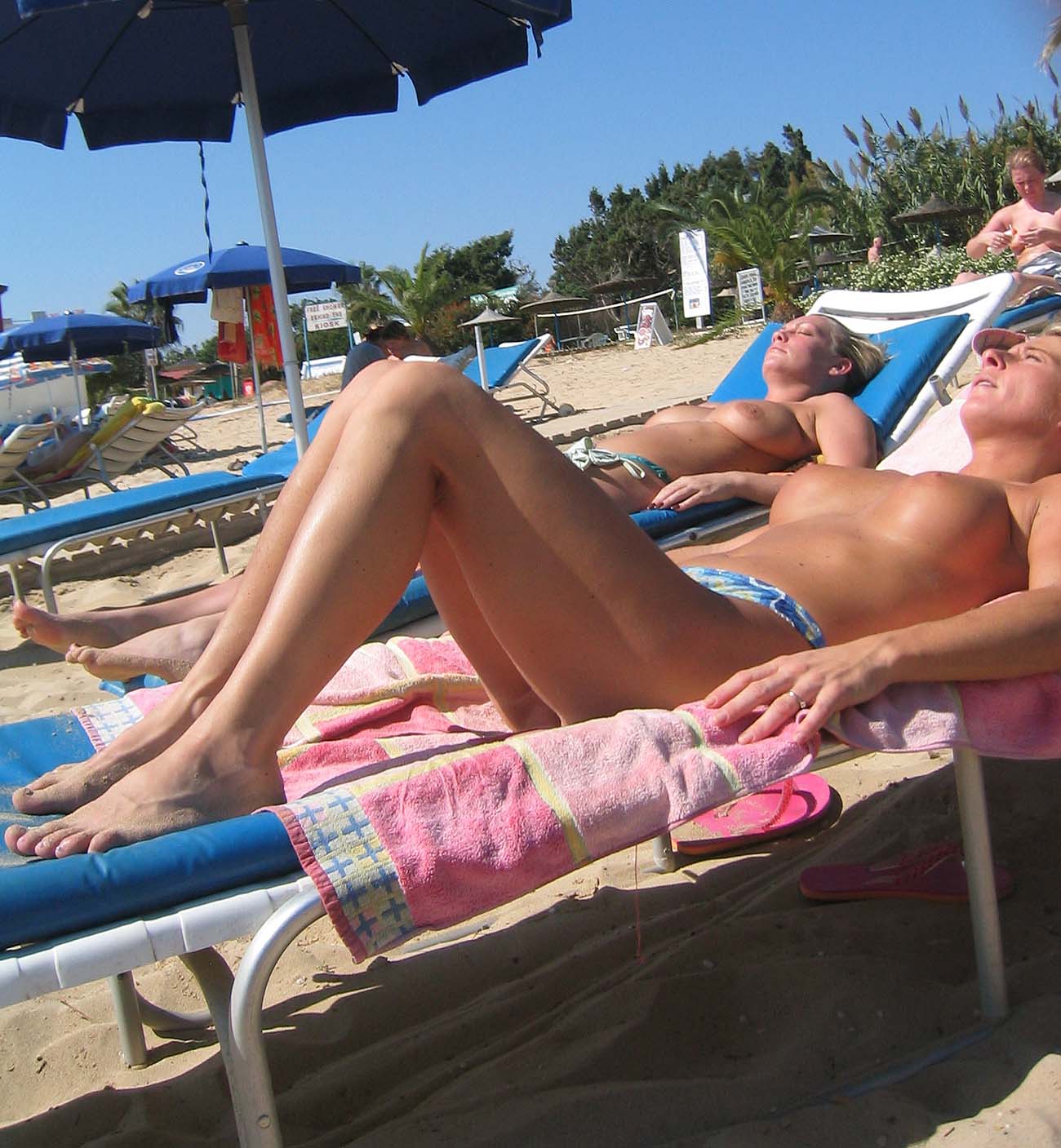 Topless Tanning On A Hot Sunny Day